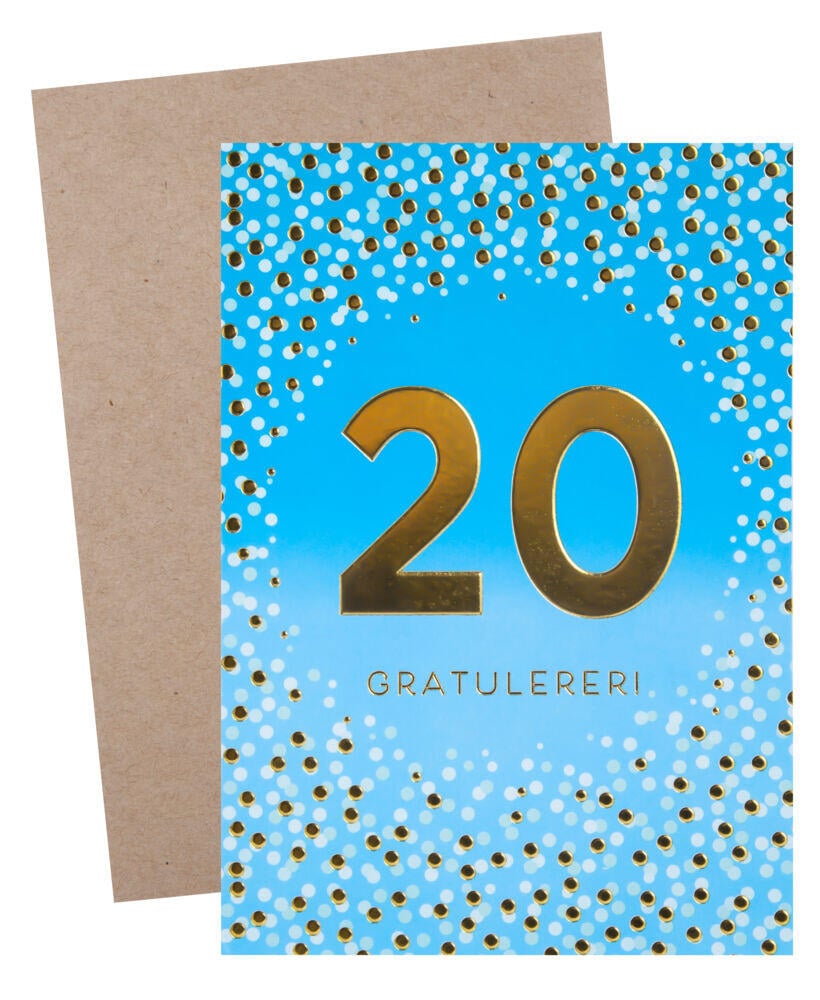 Kort 20 år Gratulerer