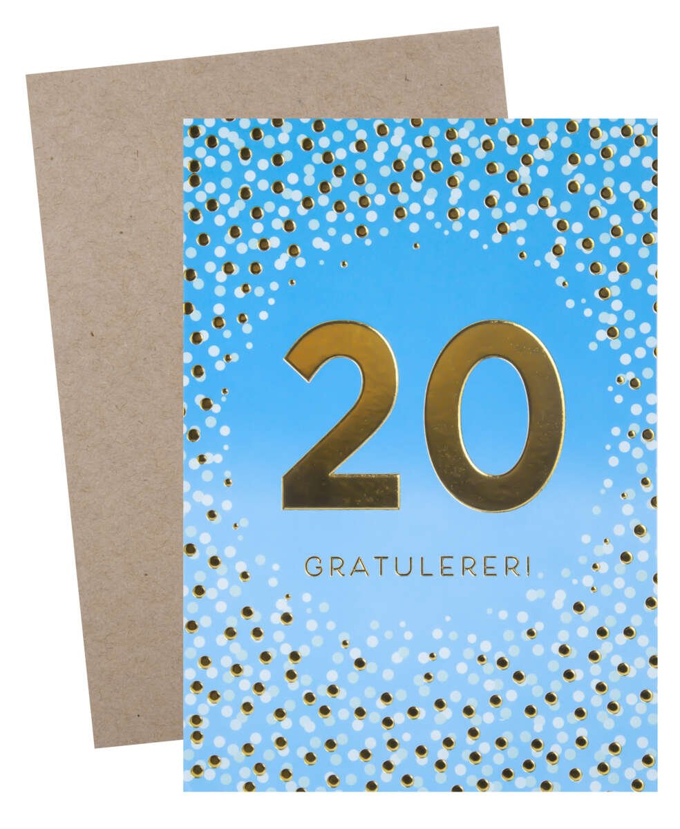 Kort 20 år Gratulerer