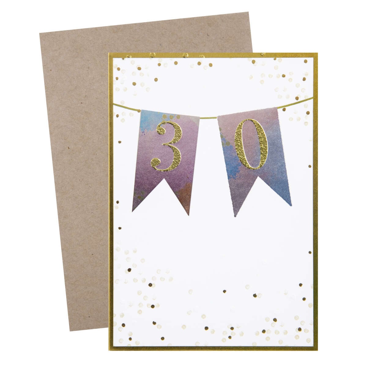 Kort 30 år Rosa/gull