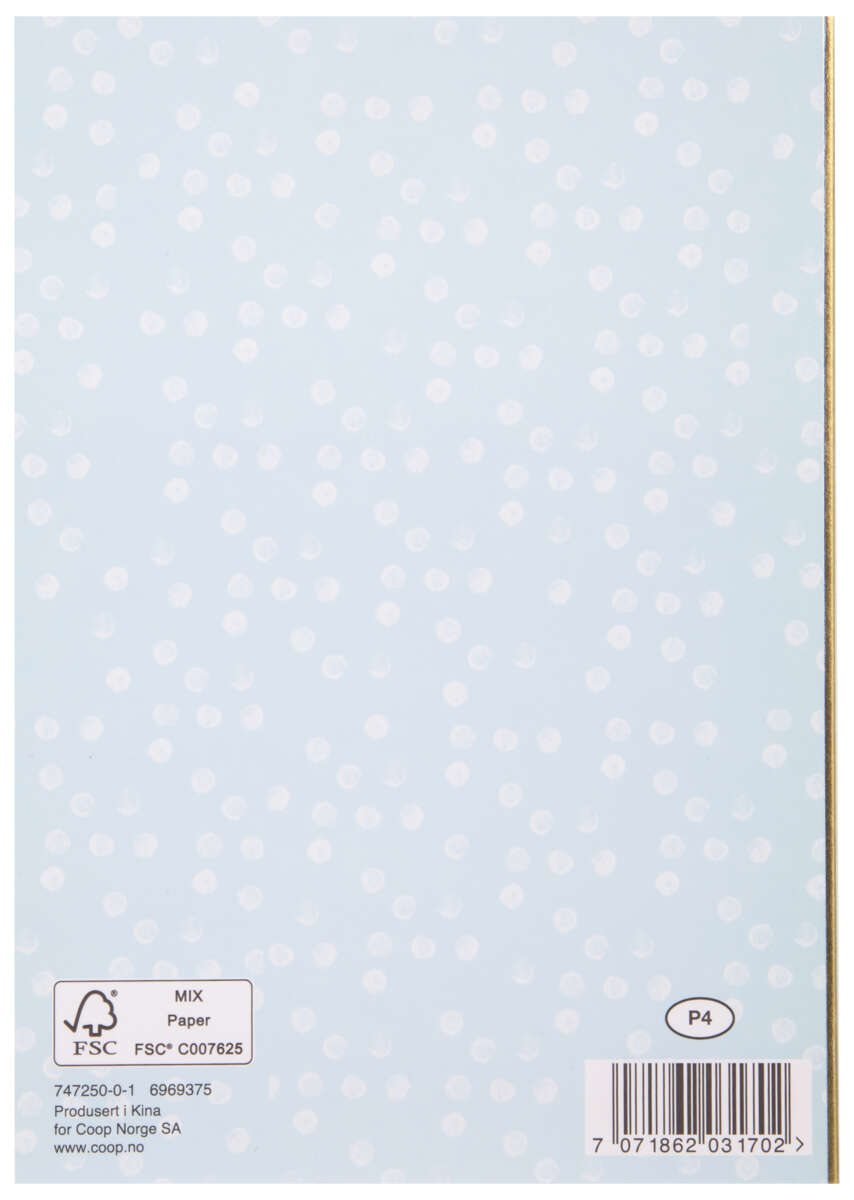 Kort 30 år Rosa/gull