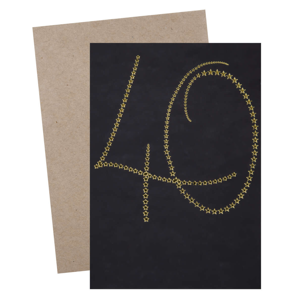 Kort 40 år Sort/gull