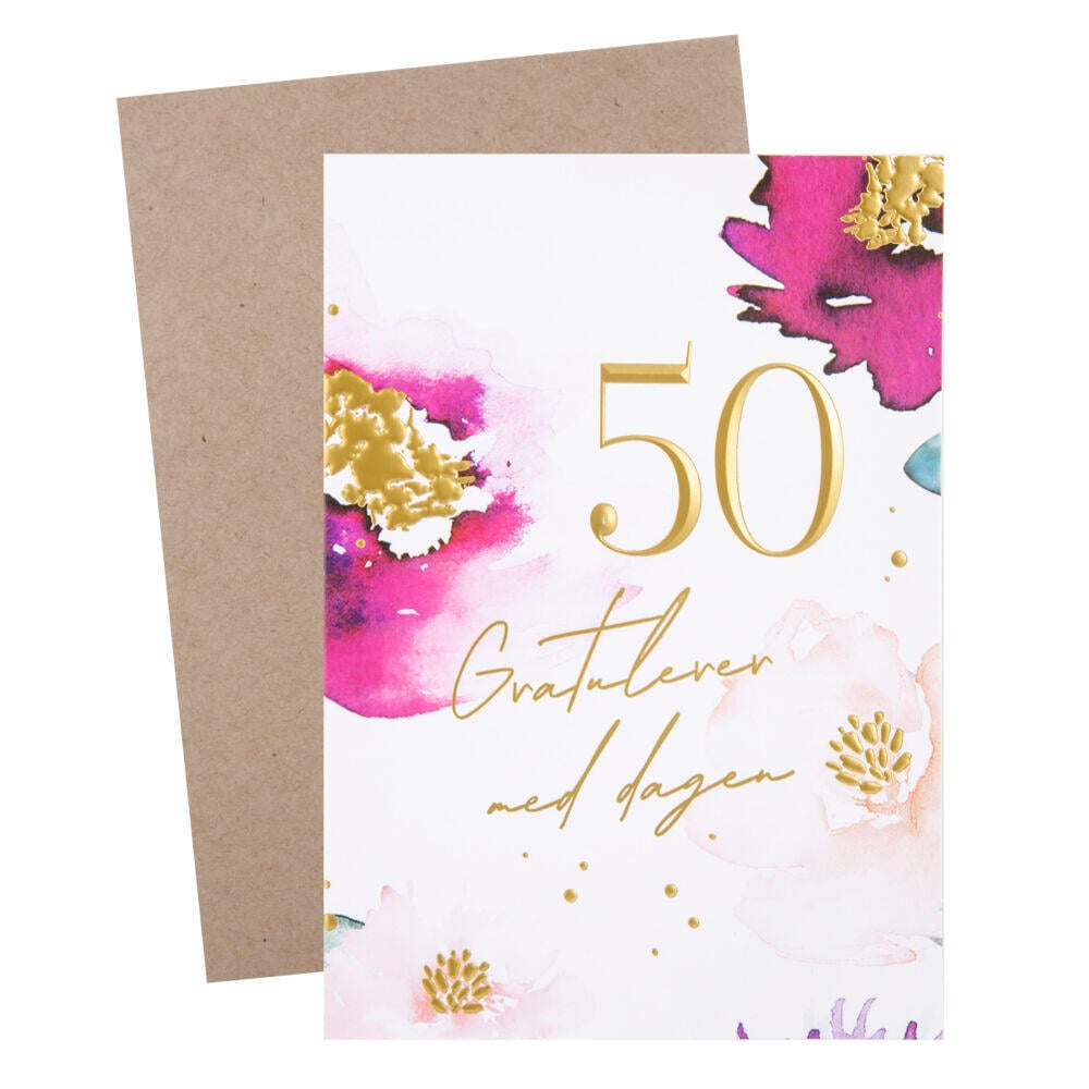 Kort 50 år Gratulerer med dagen