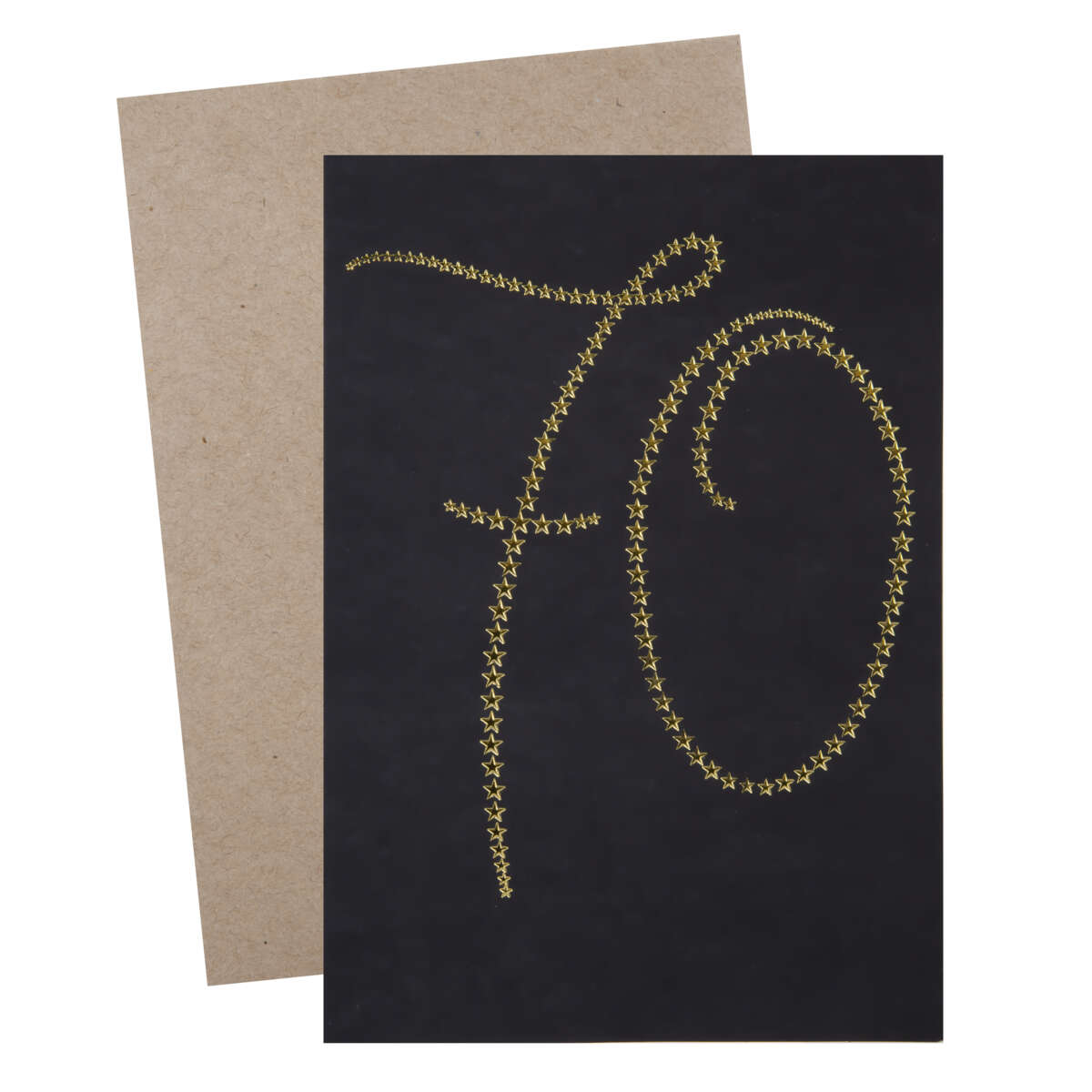 Kort 70 år Sort/gull