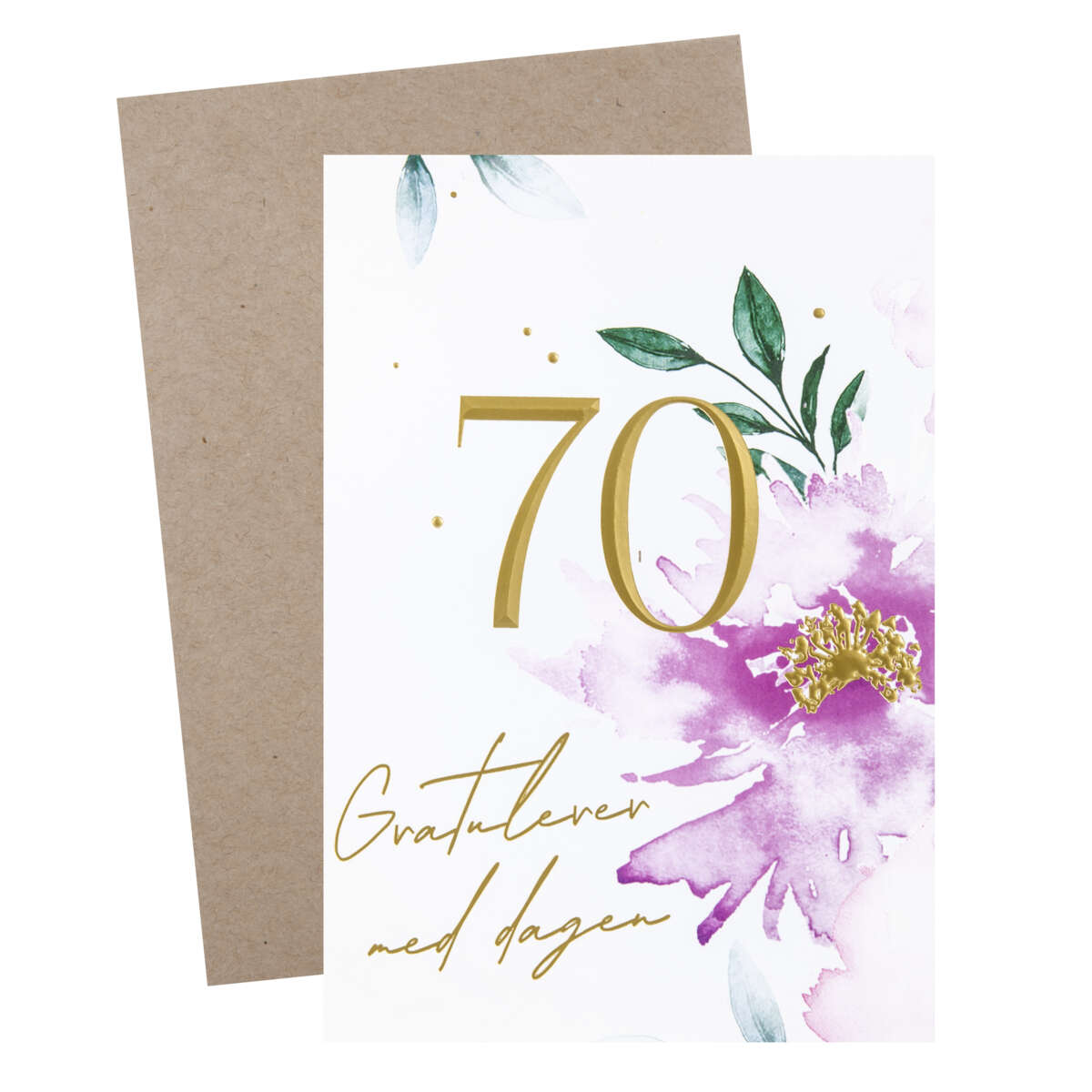 Kort 70 år Blomster