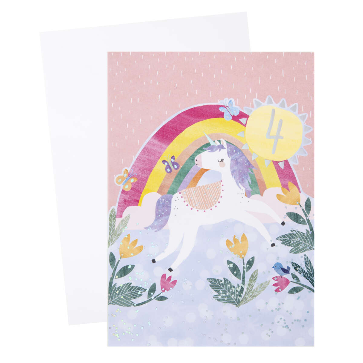 Kort 4 år Regnbue og enhjørning