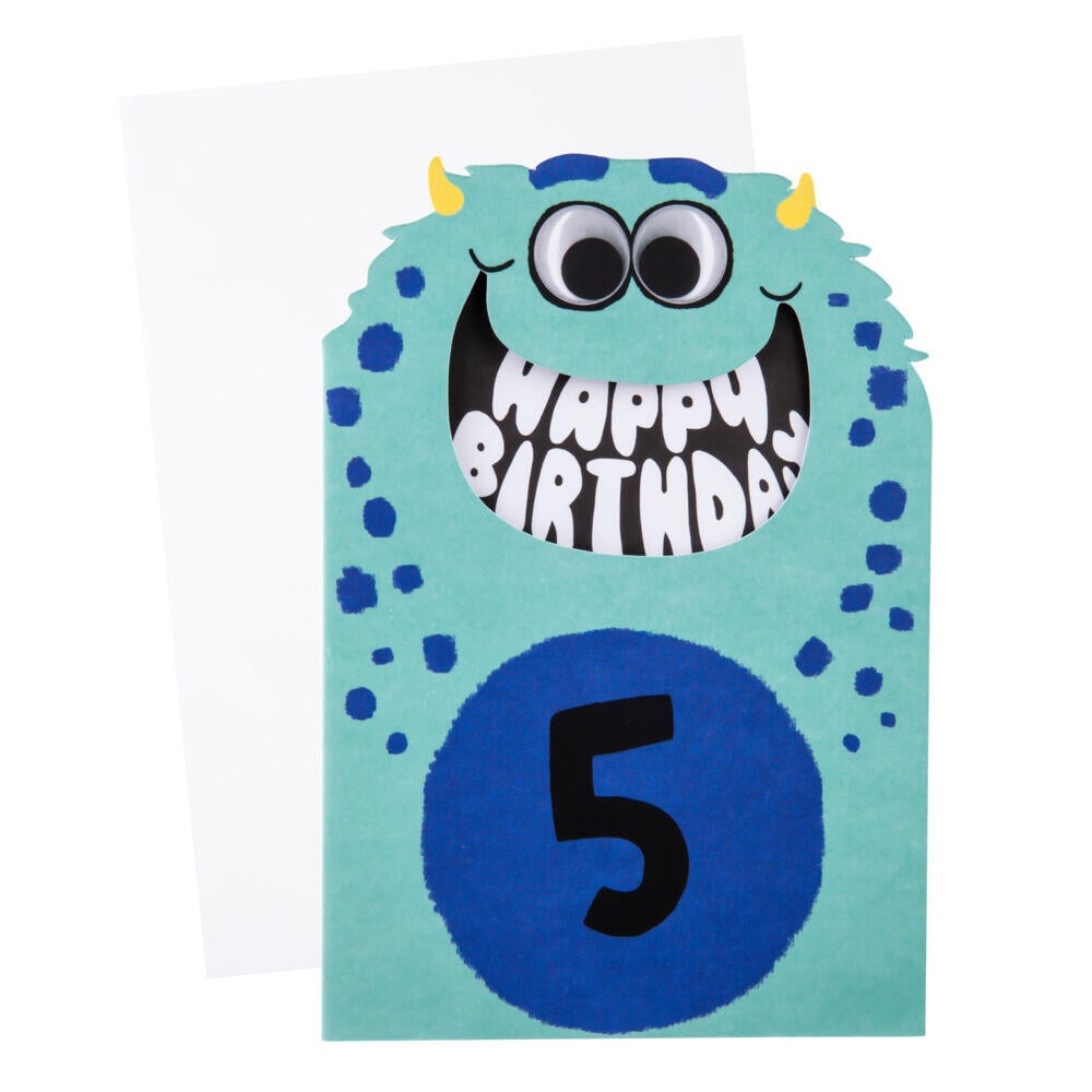 Kort 5 år Happy Monster