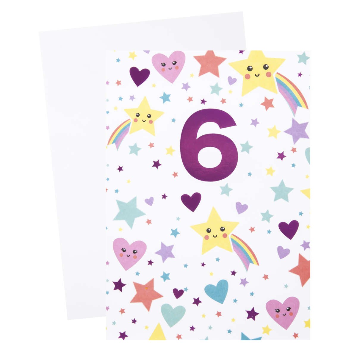 Kort 6 år Stjerner og regnbue