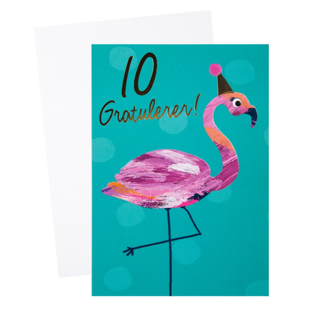 Kort 10 år Flamingo