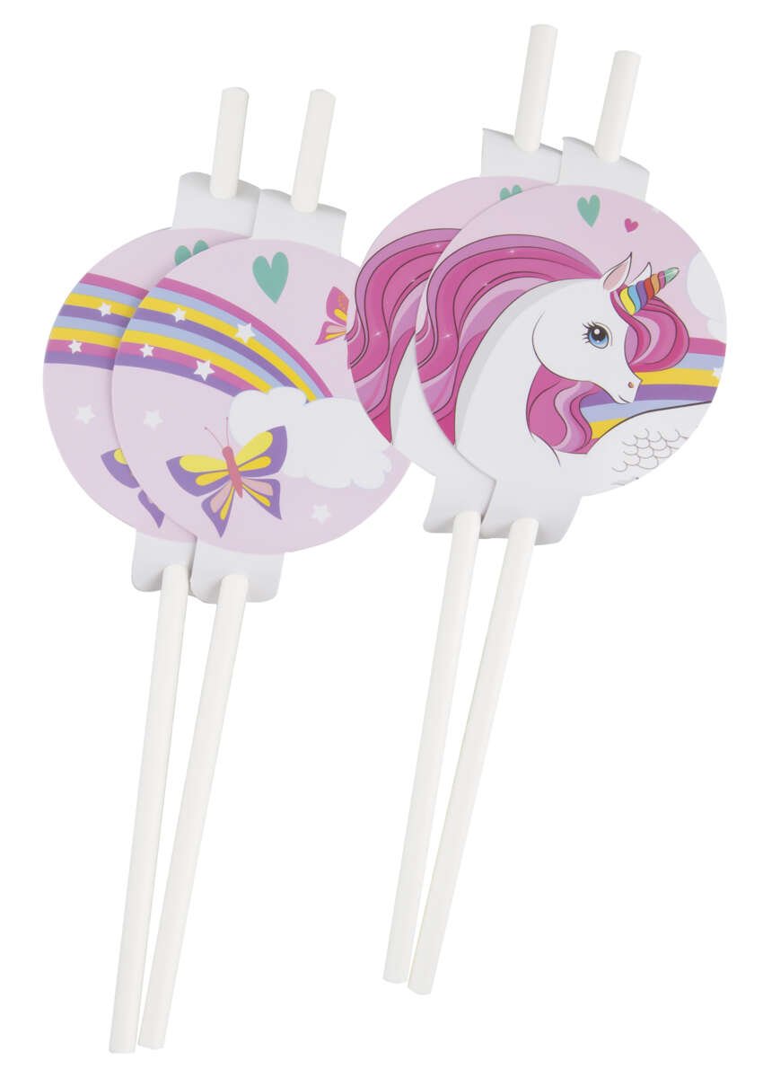Sugerør Enhjørning 4pk