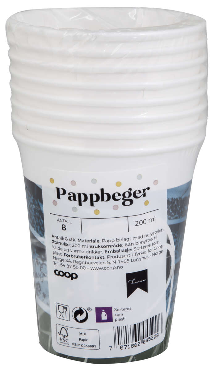Pappbeger 8-pk