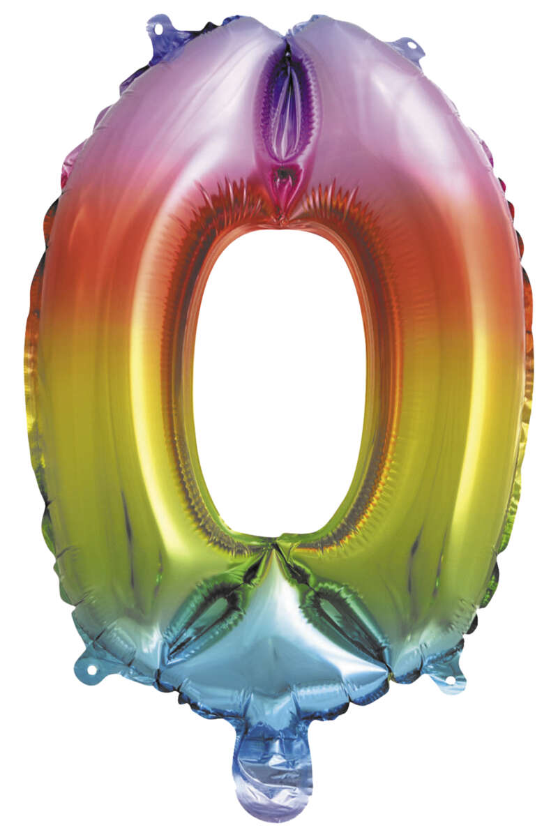 Folieballong Regnbue H: 35 cm