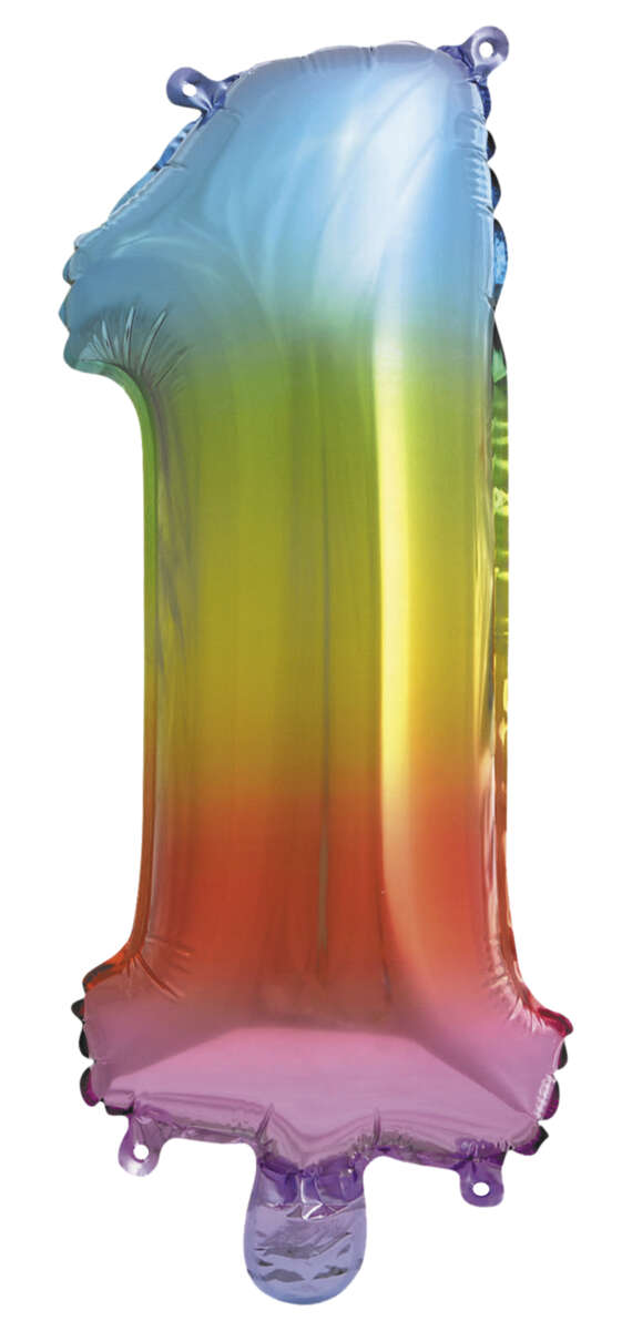 Folieballong Regnbue H: 35 cm
