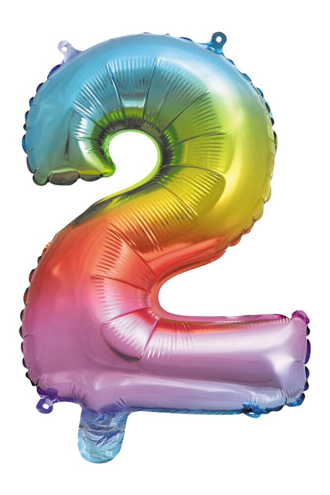 Folieballong Regnbue H: 35 cm