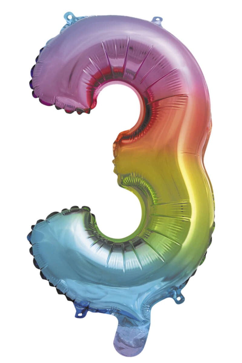 Folieballong Regnbue H: 35 cm