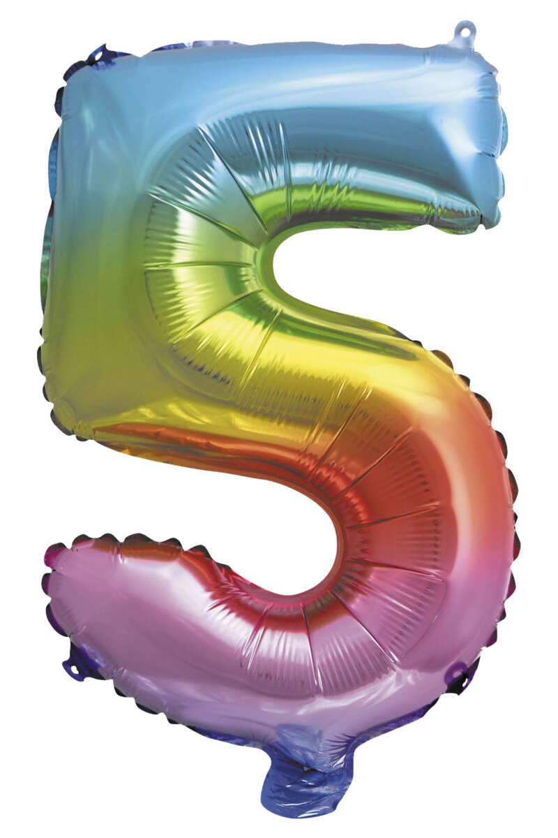 Folieballong Regnbue H: 35 cm