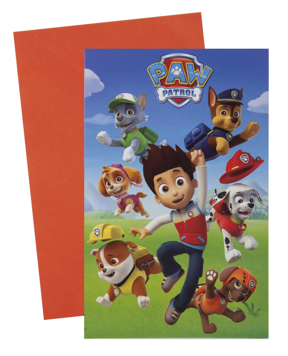 Innbydelseskort PAW Patrol 6pk