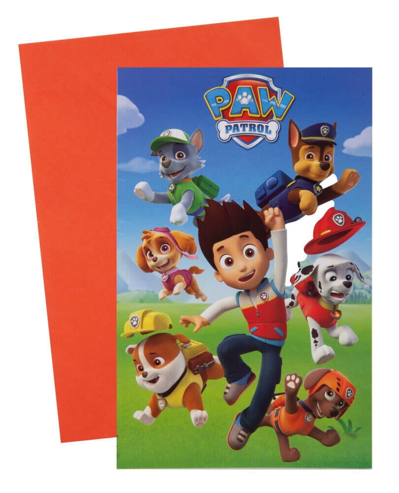 Innbydelseskort PAW Patrol 6pk