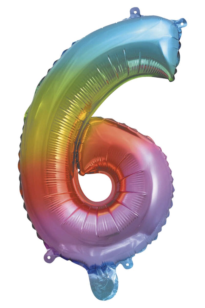 Folieballong Regnbue H: 35 cm