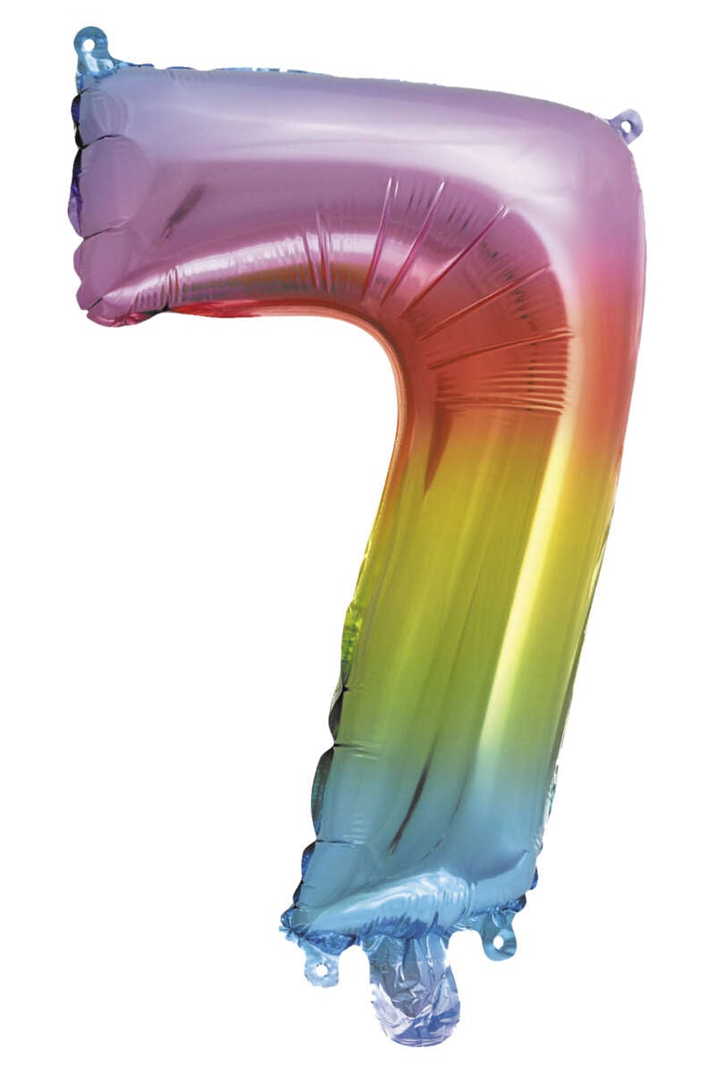 Folieballong Regnbue H: 35 cm