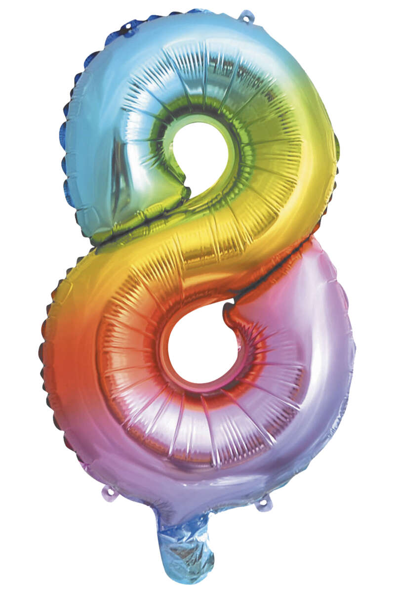 Folieballong Regnbue H: 35 cm