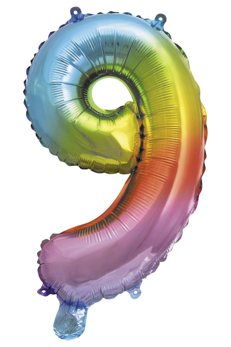 Folieballong Regnbue H: 35 cm