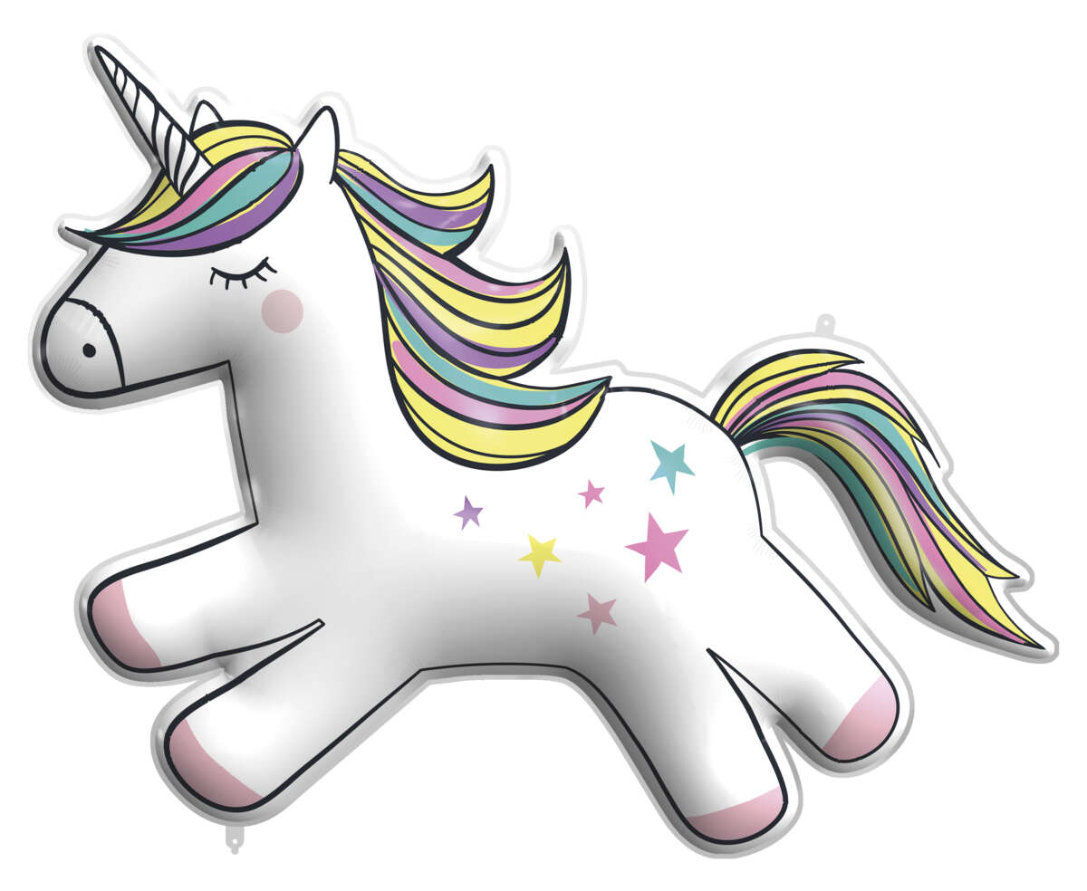 Folieballong Enhjørning L: 96 cm