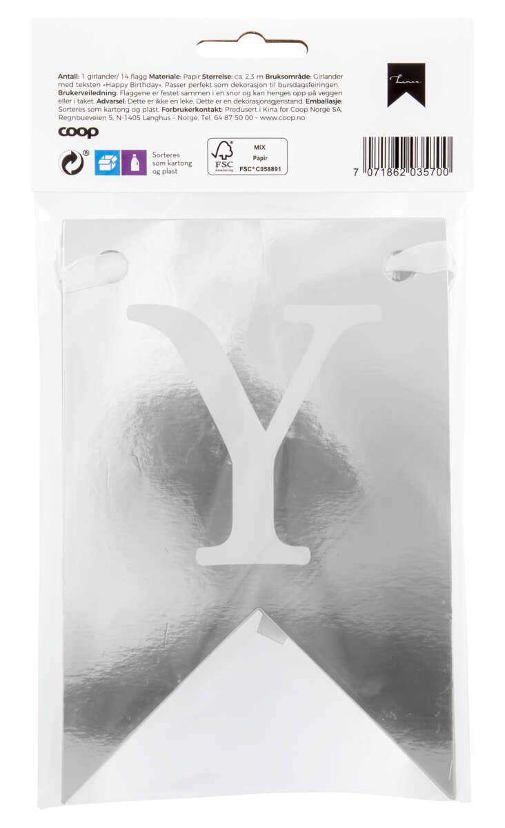 Girlander Happy Birthday L: 2,3 m