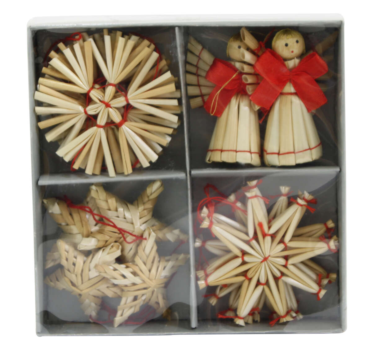 Juletrepynt i halm 14-pakk