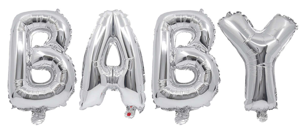 Folieballong Baby banner L: 110 cm