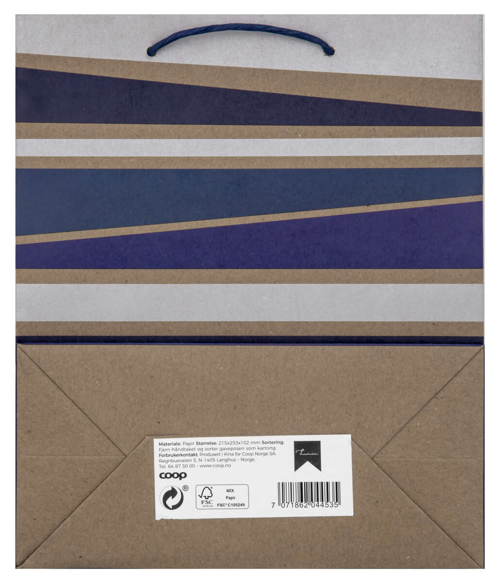 Gavepose medium Blå/sirkler