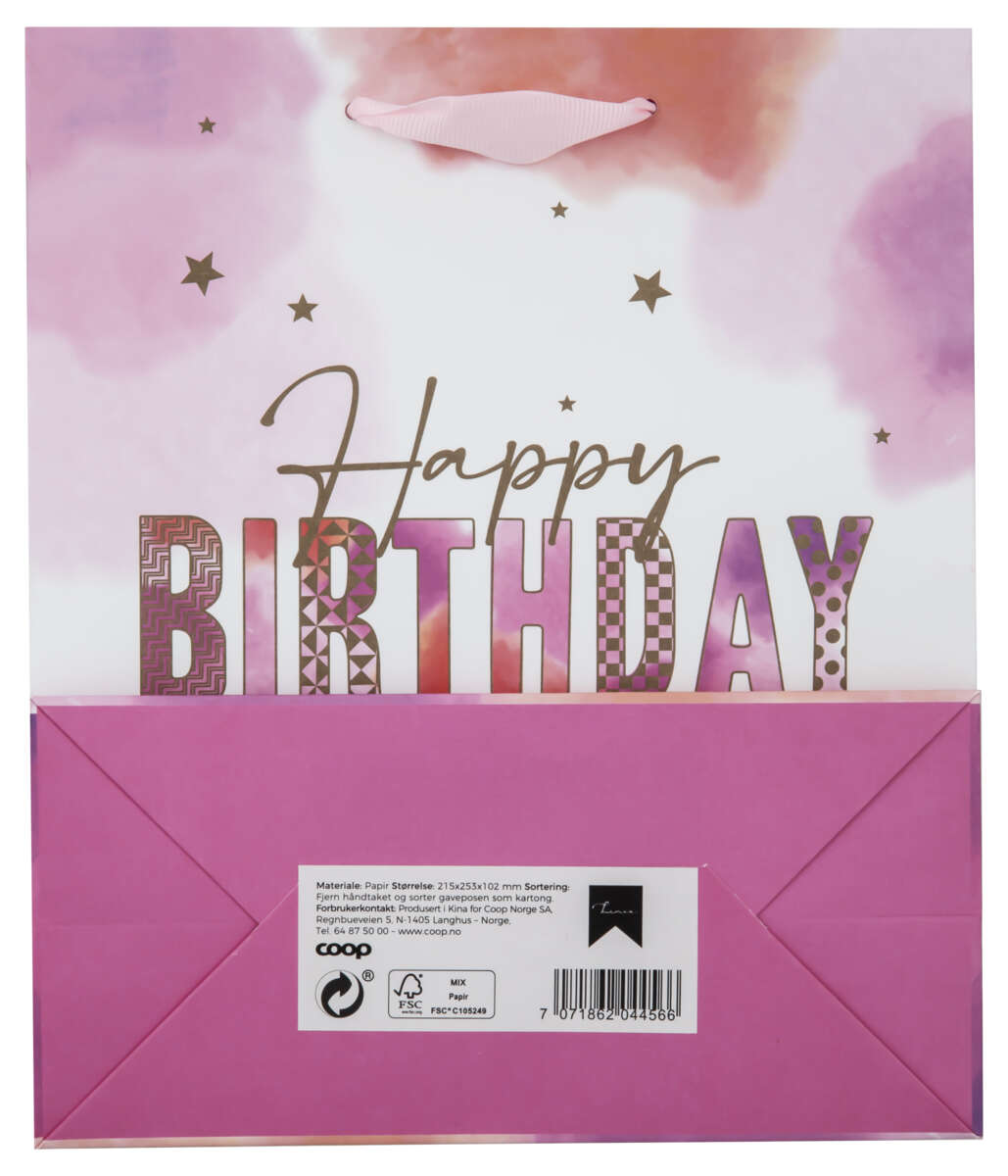 Gavepose medium Happy birthday