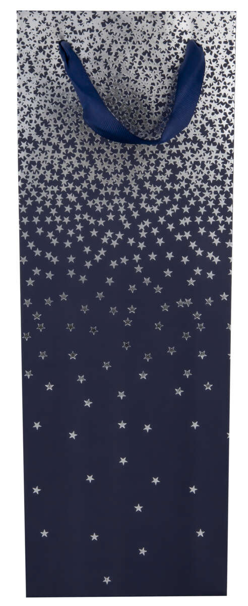 Flaskepose Blå/sølv