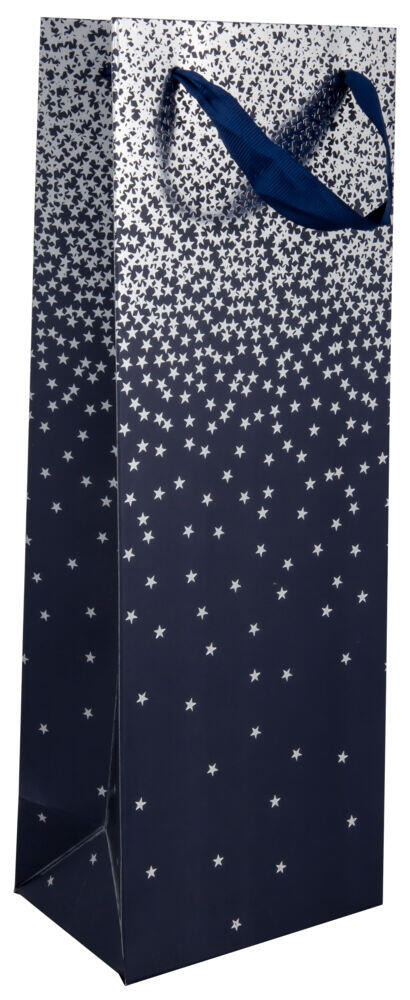 Flaskepose Blå/sølv