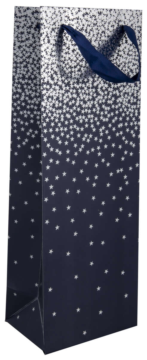 Flaskepose Blå/sølv