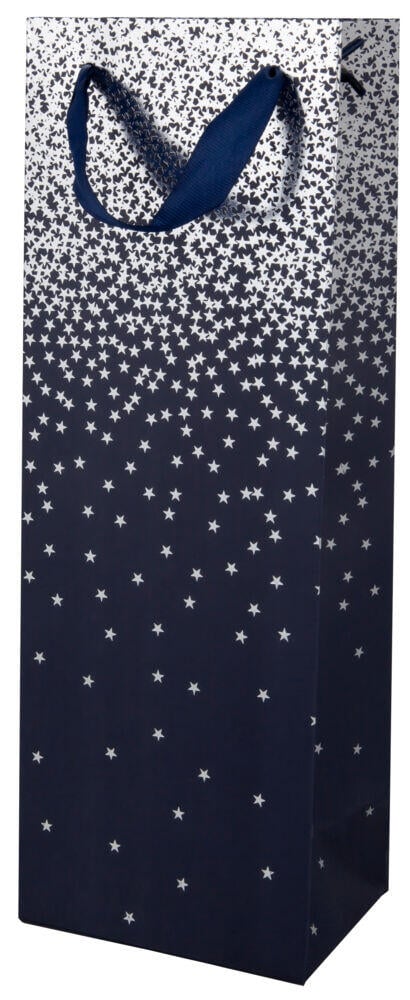 Flaskepose Blå/sølv