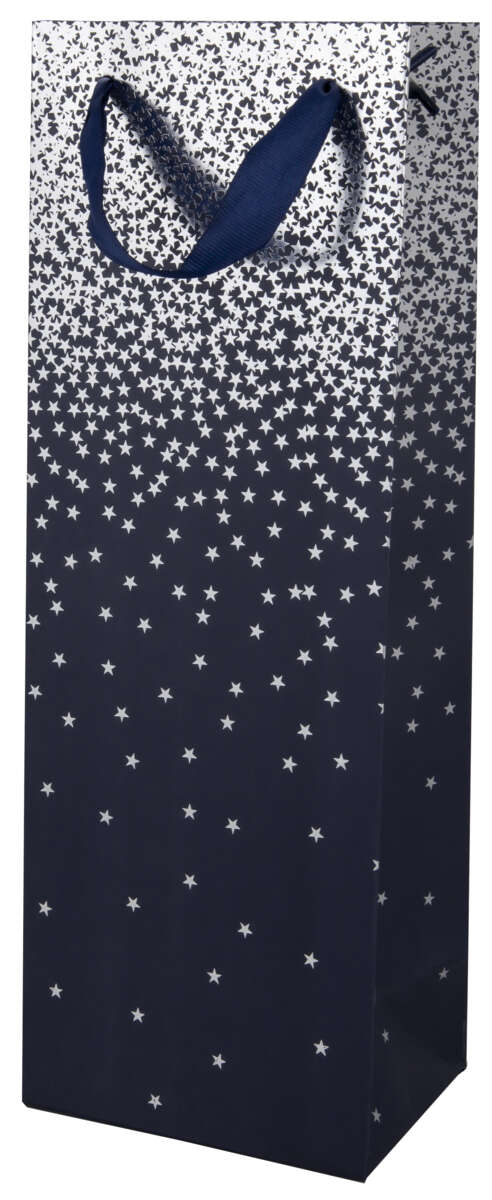 Flaskepose Blå/sølv