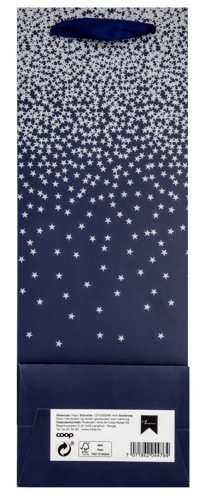 Flaskepose Blå/sølv