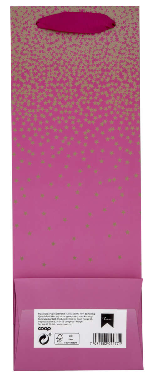 Flaskepose Rosa/gull