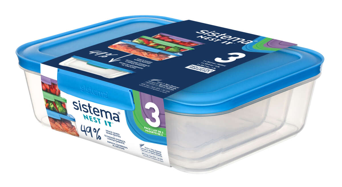 Sistema Nest It matoppbevaringsbokser 3 pk