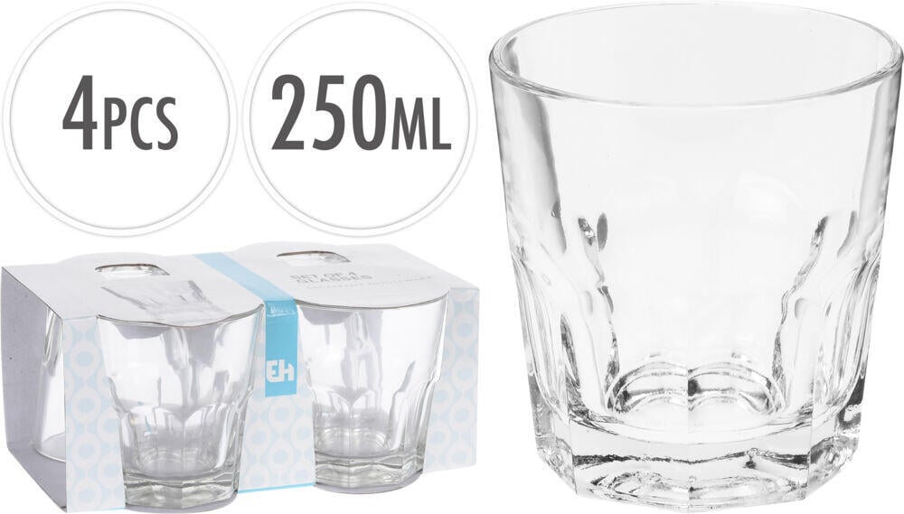 Excellent Houseware vannglass 4pk