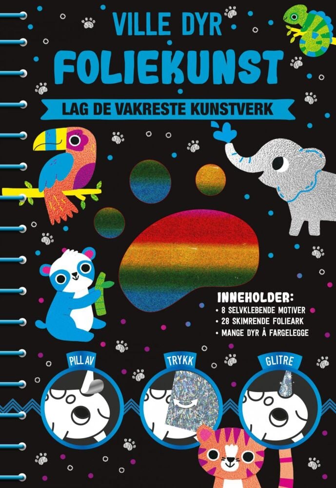 Glitrende foliekunst -Ville dyr