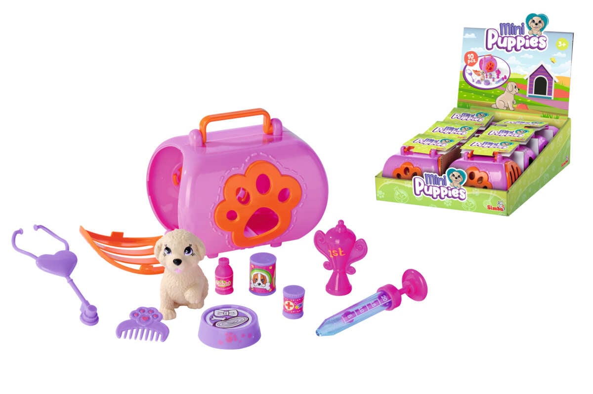 Simba Toys Valp i Bur med Tillbehør