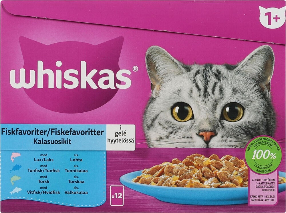 Whiskas® Fiskefavoritter 1+ 12x85g