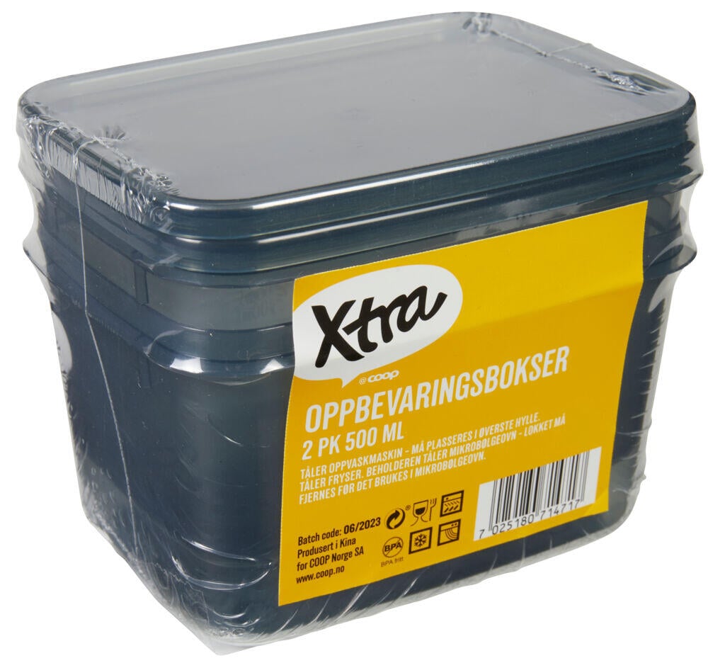 XTRA matoppbevaringsbokser 2pk