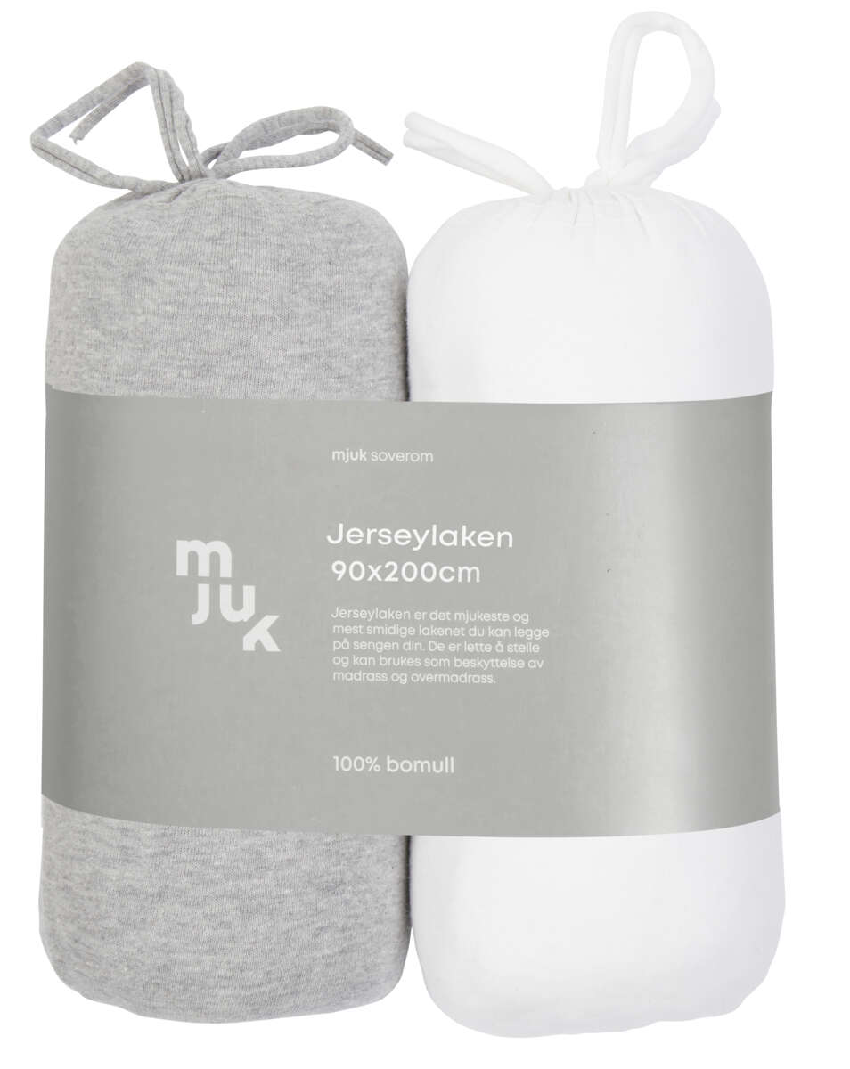 Mjuk formsydd jersylaken 2pk.