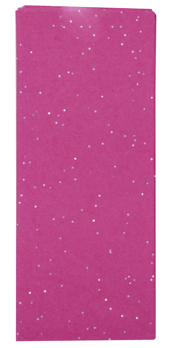 Silkepapir med glitter 6pk
