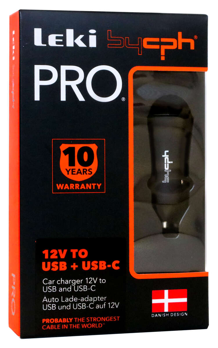 12V til USB + USB-C billader