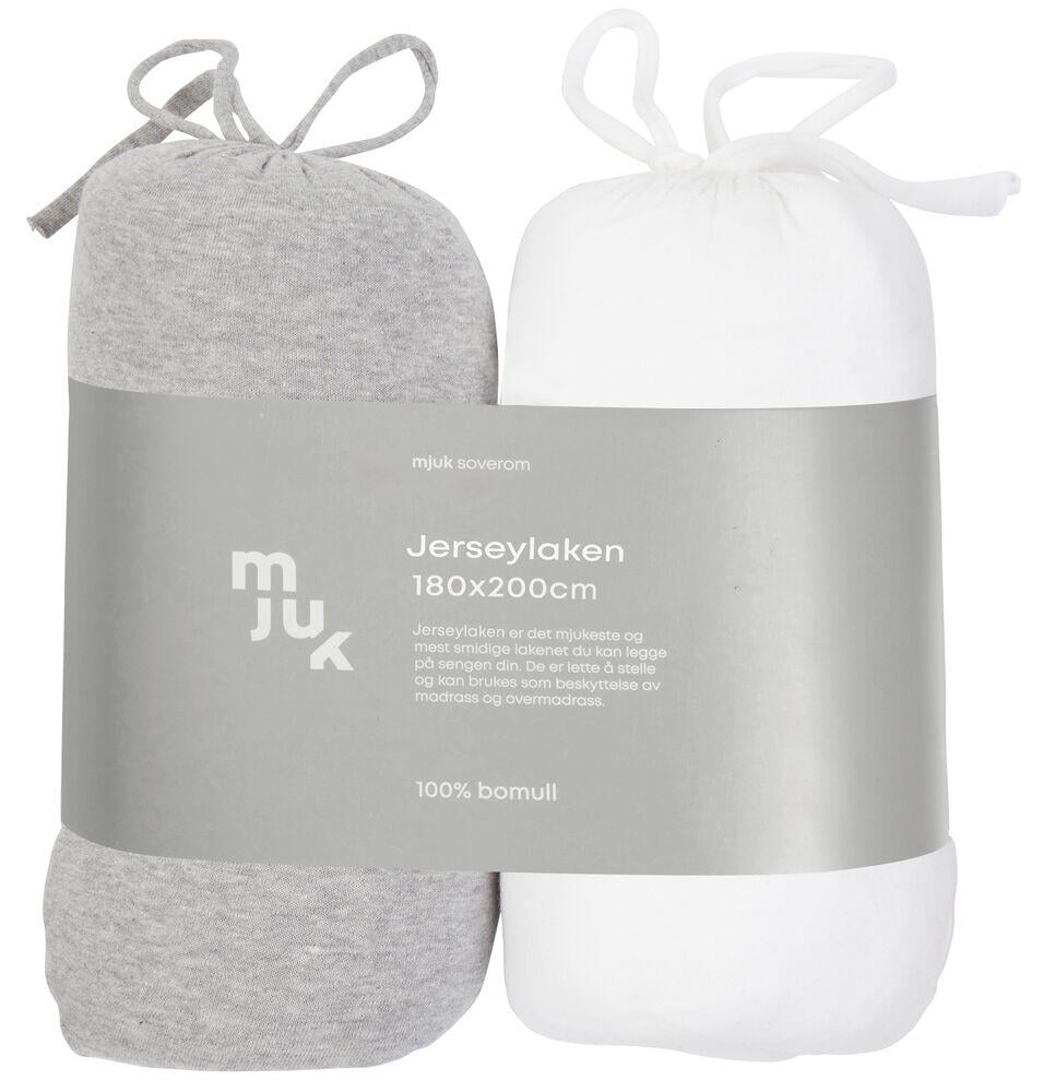 Mjuk formsydd jersylaken 2pk.