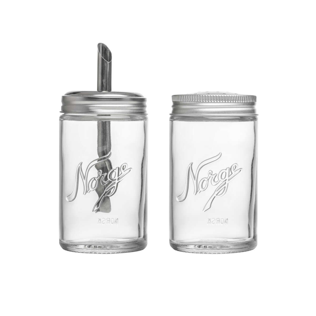 Hadeland Glassverk Norgesglasset sukker og kanel sett