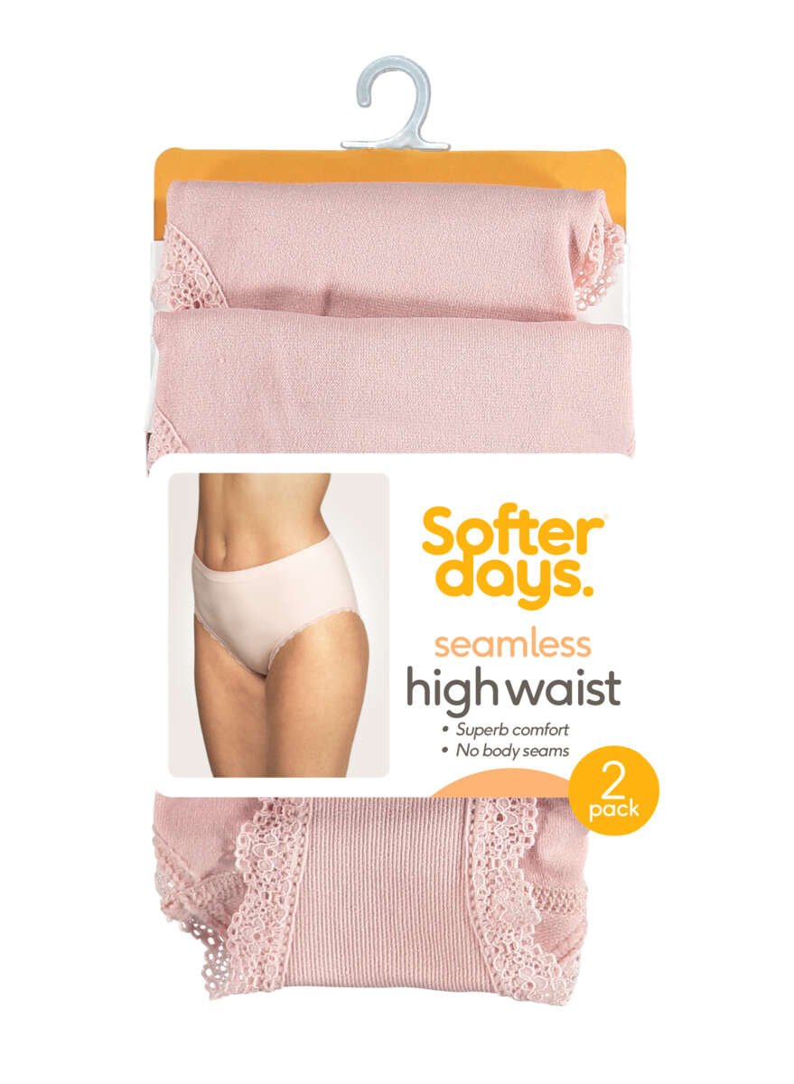 Softer Days Seamless Highwaist truser 2-pk dame